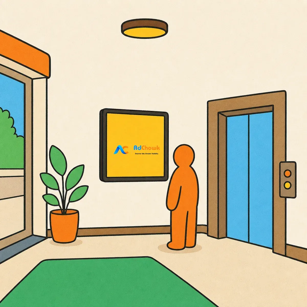 An illustration of Residential DOOH as we place it in Kukatpally, Hyderabad
