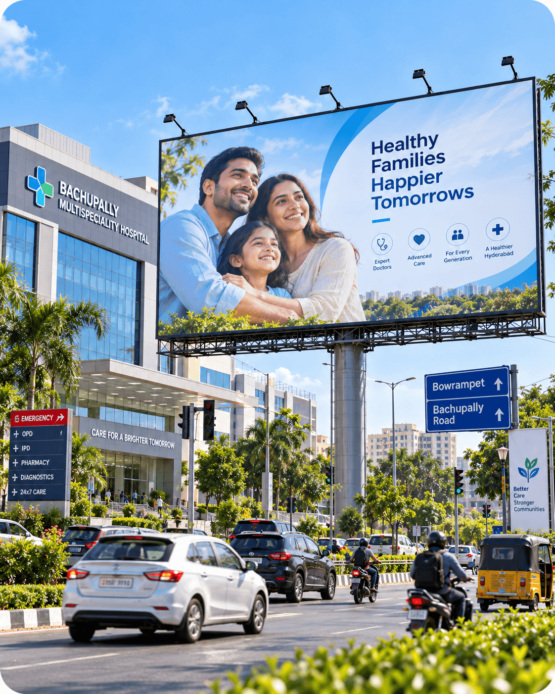 Beside Mamata Hospital, Bachupally Road
