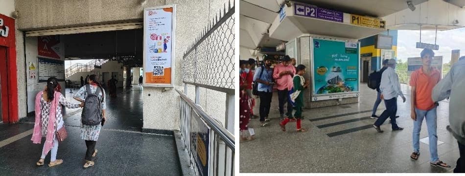 Jubilee Hills Check Post Metro Station — Floor Sticker (Concourse level)
